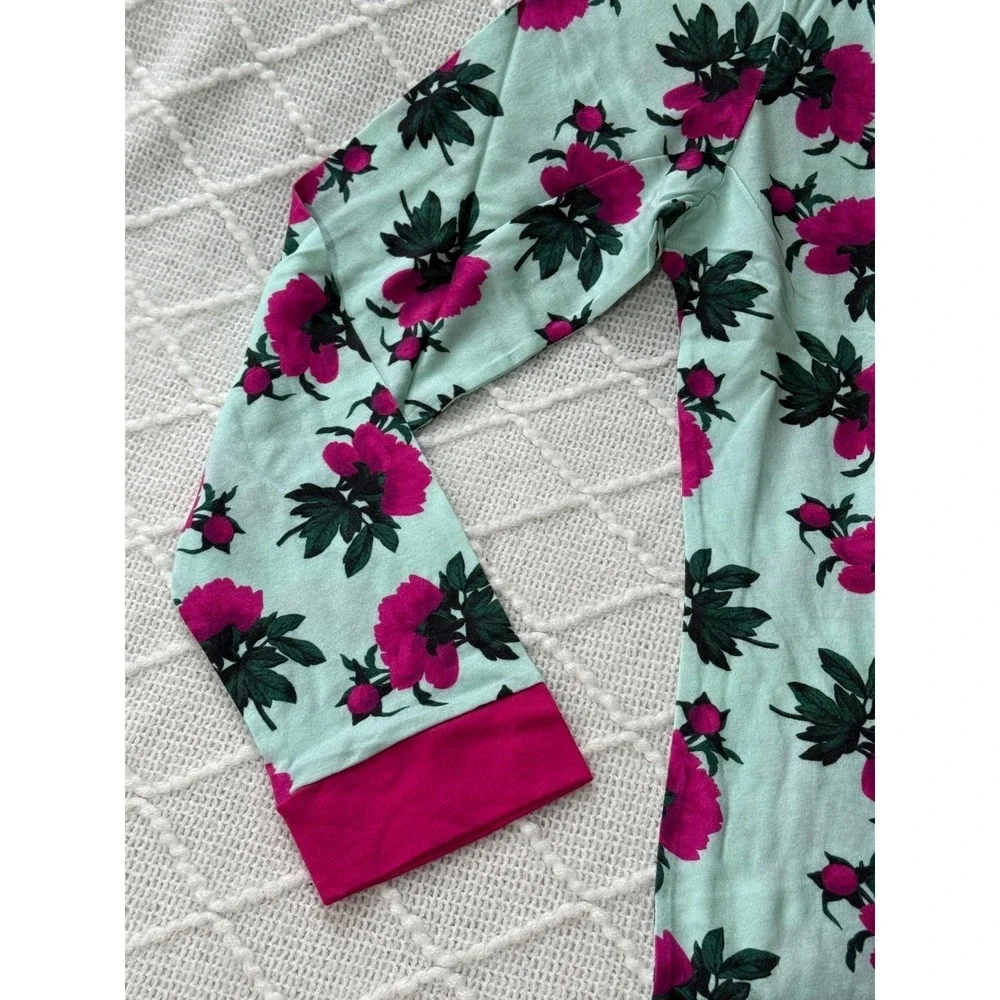 Cosabella Bella Floral Pajama Set Lagoon Mint‎ & Fuchsia Luxury Sleepwear